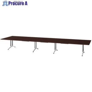 NAIKI ミーティングテーブル(配線付 KDF型/天板:マスターオーク 脚:ブラック/W5600×D1500×H714 ■▼657-5440 KDF5615AH-MO 1台