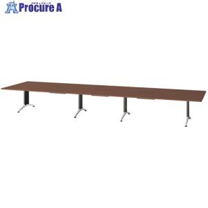 NAIKI ミーティングテーブル(縦配線 KDF型/天板:ダークウォールナット 脚:ブラック/W5600×D1500×H714 ■▼657-6942 KDF5615AHV-WN 1台