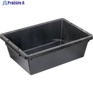 TRUSCO トラ舟75Lブラック(角型・再生原料使用) ▼664-7088 PSB80-BK 1個