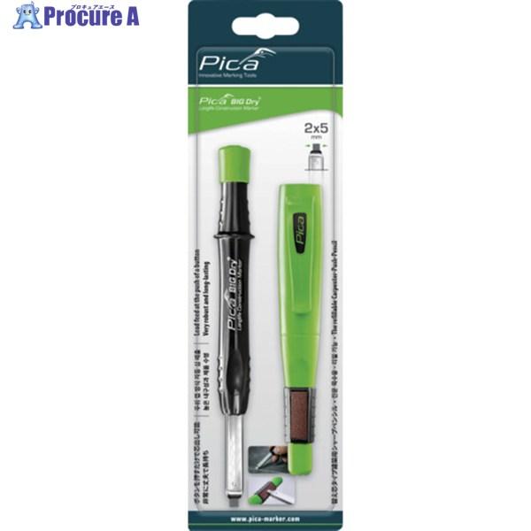 ピカマーカー 建築用シャープペンシルBIG Dry 平型芯2×5mm 黒2B  ▼665-2118 ...