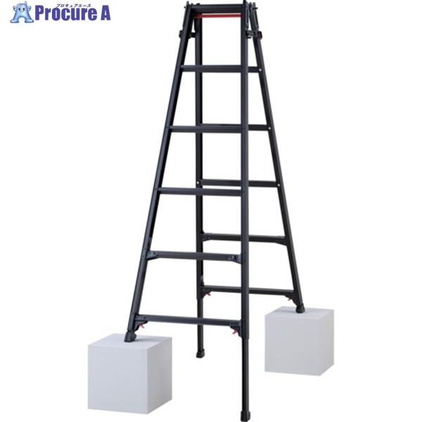 ハセガワ ハシゴ兼用伸縮脚立(ブラックレーベル)RYZB-18a(10911)  ▼678-9642...