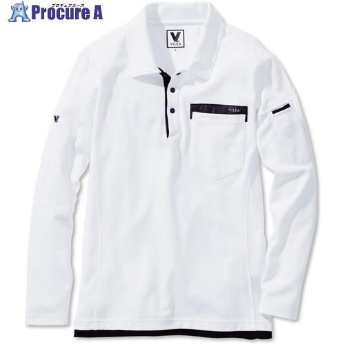 VILEA 長袖ポロシャツ LL ホワイト  ■▼681-2081 501-LL-17  3着
