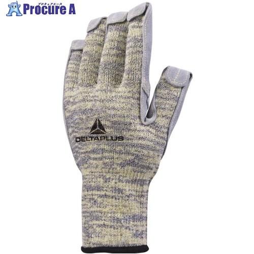 デルタプラス VENICUTDX0/耐切創・耐突刺し牛革コート手袋 EUカットレベルD 約250度耐...