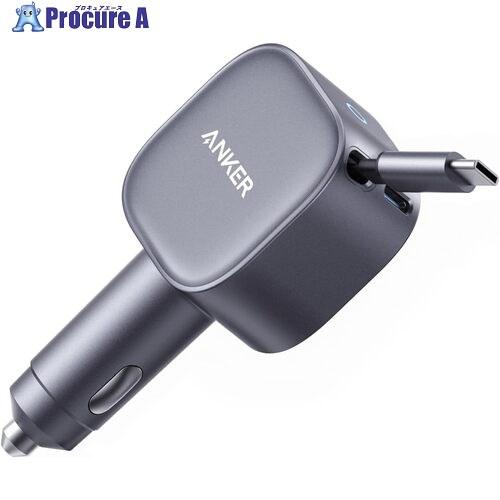 Anker カーチャージャー Nano Car Charger (75W， 巻取り式 USB-Cケー...