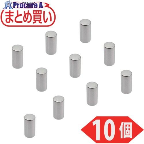 TRUSCO まとめ買い ネオジム磁石 丸形 外径4mmX厚み8mm 10個入  ▼691-5431...