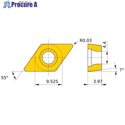 三菱 旋削加工用ポジティブインサート VP30RT  ■▼691-8081 DCET11T3V3R-...