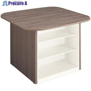 NAIKI キャビネットカウンター CF型/脚:ショコラアッシュ/天板:ショコラアッシュ 幕板:ホワイト/W1400×D1400 ■▼693-2192 CFH1414S-CACA-W 1台