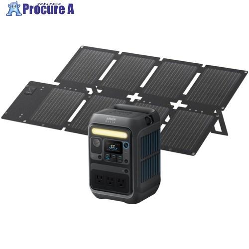 Anker ポータブル電源＋ソーラーパネル Solix C300 ブラック with Solix P...
