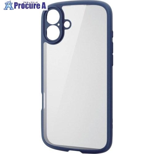 ELECOM iPhone 16 Plus用タフスリムライトケース フレームカラー 背面クリア 極限...