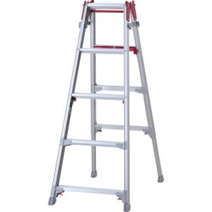 ハセガワ 階段用脚部伸縮式アルミはしご兼用脚立...の詳細画像1