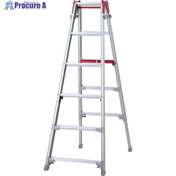 ハセガワ 階段用脚部伸縮式アルミはしご兼用脚立 RYRE型 6段(10894)  ▼701-6215...