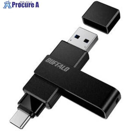 予約注文 BUFFALO USB3.2(Gen1)対応 Type-AC両対応 回転式USBメモリー ...