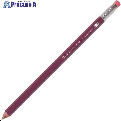 OHTO シャープペンシル 木軸シャープ消ゴム付 エンジ  ■▼712-2395 WN01-SP5-...