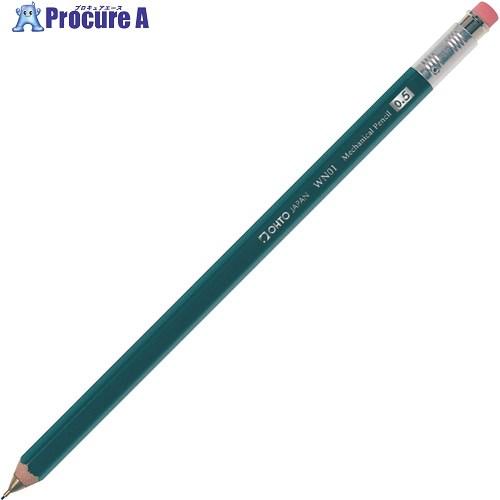 OHTO シャープペンシル 木軸シャープ消ゴム付 グリーン  ■▼712-2404 WN01-SP5...