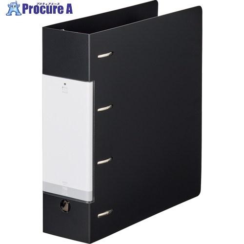 LIHIT D型リングファイル A4 4穴 黒  ■▼717-2709 G1290-24  1冊