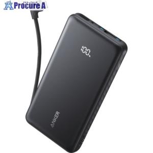 Anker モバイルバッテリー Zolo Power Bank 10000mAh、 22.5W、 Built-In USB-Cケーブル ブラック ▼717-5524 A110DN11 1台