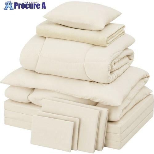 IRIS 113500 こだわりマットレス付き布団 10点セット グレージュ  ■▼722-7169...