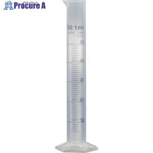 TRUSCO メスシリンダー 50ml 青目盛付 PP製 ▼723-8298 MS50-A 1個