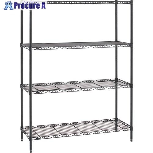 ERECTA ベーシックシリーズ ワイヤーシェルフ ブラック W900×D350×H1000mm 3...