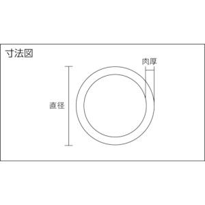 光 銅丸パイプ 995×6丸mm ▼753-8...の詳細画像1