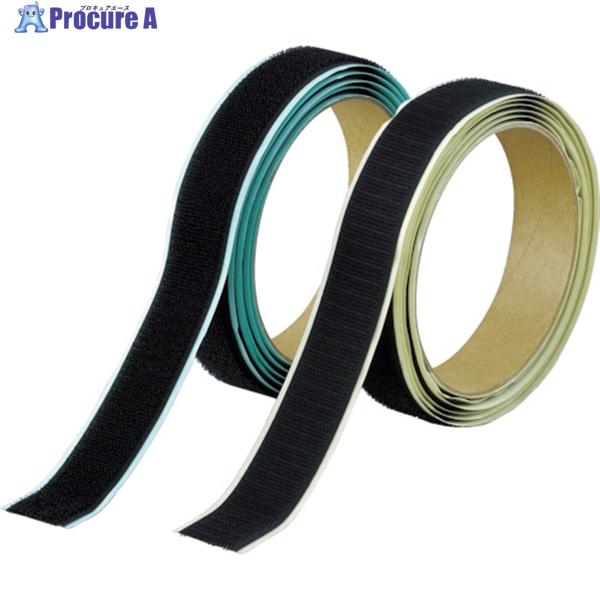 TRUSCO マジックテープ[[R下]]セット弱粘着16mm×1m黒(1巻＝1セット)  ▼789-...