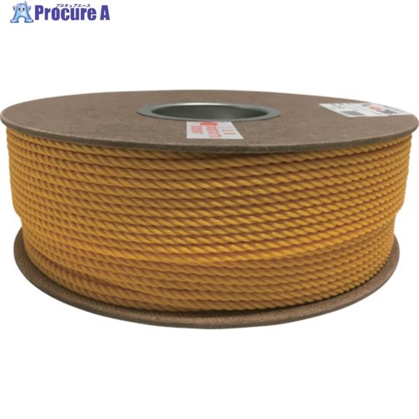 ユタカメイク ポリエチレンロープドラム巻 4mm×200m イエロー  ▼794-7798 PRE-...