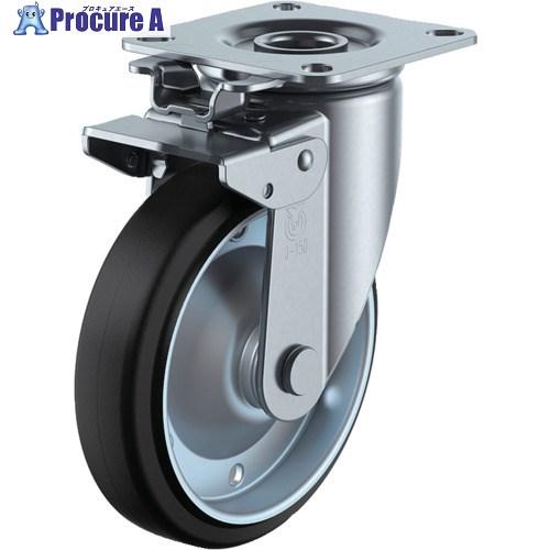 ユーエイ プレート式 自在 キャスター ゴム 車輪径130mm 旋回固定 Jタイプ J2K型 取付寸...