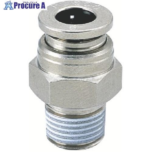 PISCO チューブフィッティングブラスストレート チューブ10ネジR1/4ゴムFKMカバー無  ■...