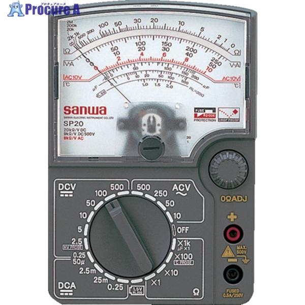 SANWA アナログマルチテスタ 温度測定可能  ▼816-2976 SP20  1台