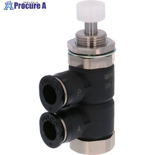 PISCO 切換弁 メカニカルバルブ パネルマウントタイプ ピン式大気開放型  ▼818-1375 ...