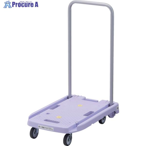 TRUSCO 樹脂台車 こまわり君 省音G車輪 600X390 パープル  ▼818-6979 MP...