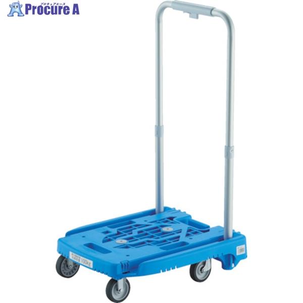 TRUSCO 樹脂台車 カルティオミニ weego 省音G車輪 ブルー ストッパー付  ▼818-7...