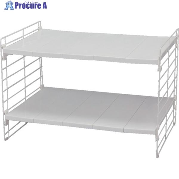 IRIS 246254 シンク下伸縮棚2段 USD-2V ホワイト  ▼827-5187 USD-2...