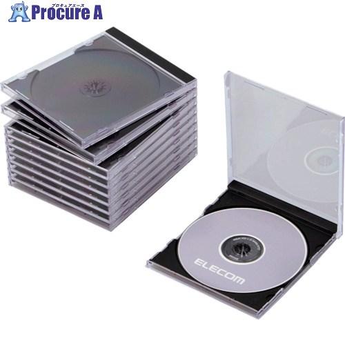 ELECOM CD・DVD・Blu-rayプラケース 1枚収納 ブラック(10枚入)  ■▼828-...