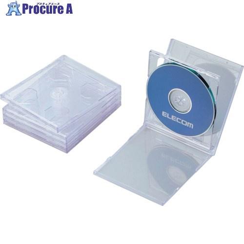 ELECOM CD・DVD・Blu-rayプラケース 2枚収納 クリア (5枚入)  ■▼828-2...