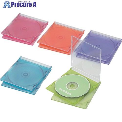 ELECOM CD・DVD・Blu-rayスリムプラケース 1枚収納アソート10枚入  ■▼828-...