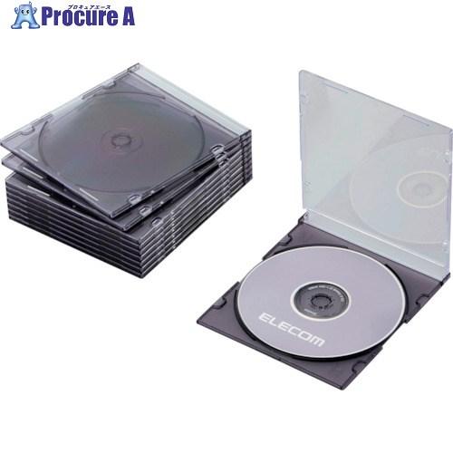 ELECOM CD・DVD・Blu-rayスリムプラケース1枚収納Cブラック10枚入  ■▼828-...