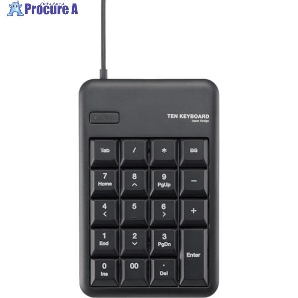 ELECOM Excel操作に最適なUSBテンキーボード Mサイズ ブラック  ▼828-2949 ...