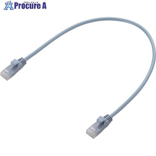 ELECOM やわらかLANケーブル CAT6準拠 GIGABIT 0.3m ブルー  ▼828-8...