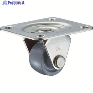 ハンマー プレート式 固定 キャスター 52X52 ステンレス ナイロン車 32mm 低床式 中荷重 ▼836-1515 320TPR-N32 1個