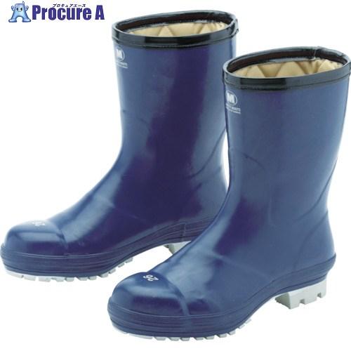 ミドリ安全 氷上で滑りにくい防寒安全長靴 FBH01 ネイビー 23.0cm  ▼837-0694 ...