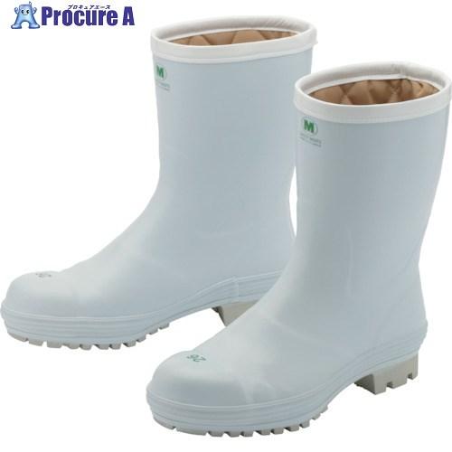 ミドリ安全 氷上で滑りにくい防寒安全長靴 FBH01 ホワイト 26.0cm  ▼837-0704 ...