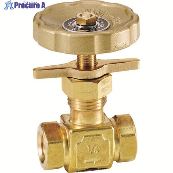 Fujikin 黄銅製ニードルバルブ1/4B プロペラナット付き  ▼850-4769 DH-12L...