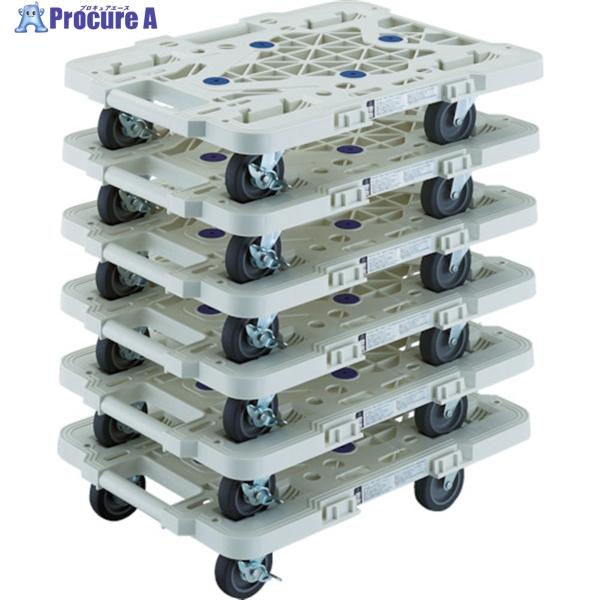 TRUSCO まとめ買い 樹脂製平台車  ルートバン  MPK-500JS-W 6台セット  ▼85...