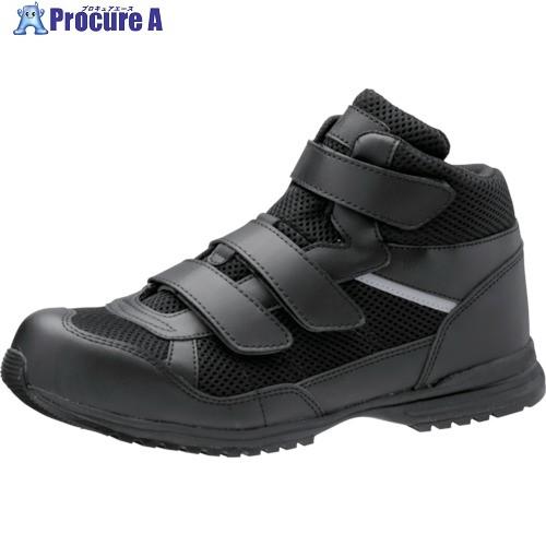 ミドリ安全 超耐滑先芯入ミッドカットスニーカー WPT125 BK 26.5cm  ■▼868-84...