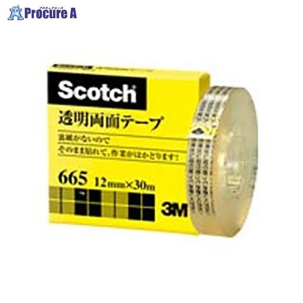 3M 透明両面テープ12mm 665-1-12 ▼65170 スリーエムジャパン(株) ●a559