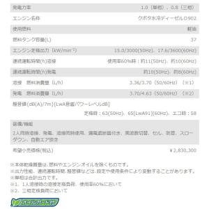 新ダイワ エンジン溶接機 発電機 100v 2...の詳細画像5