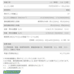 新ダイワ エンジン溶接機 発電機 100v 2...の詳細画像5