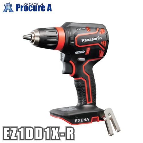 パナソニック エグゼナ ドリルドライバー 18V 14.4V 充電式 本体のみ 赤 EZ1DD1X-...