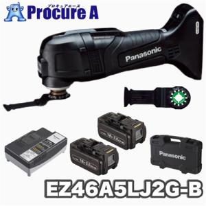 パナソニック マルチツール 充電式 18V 5.0Ah バッテリー2個 EZ46A5LJ2G-B ブラック